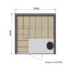 Large Harvia Ventura Sauna Floorplan.