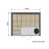 Regular Harvia Ventura Sauna Floorplan.