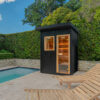 black spruce sauna cladding