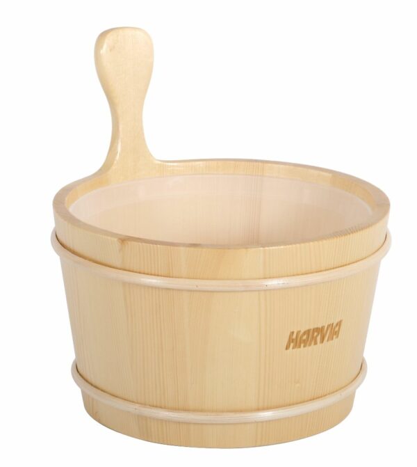 Harvia Bucket 4L Pine with Plastic Insert Pot