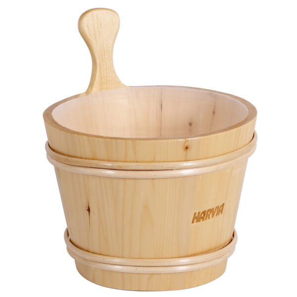 Harvia Bucket 7L Pine with Plastic Insert Pot