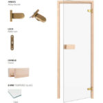 Classic Sauna Door Kit with Clear Glass