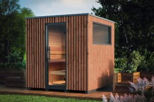 Garda sauna, Pine timber, Side Window layout