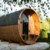 Natural Outdoor Sauna in a Backyard.