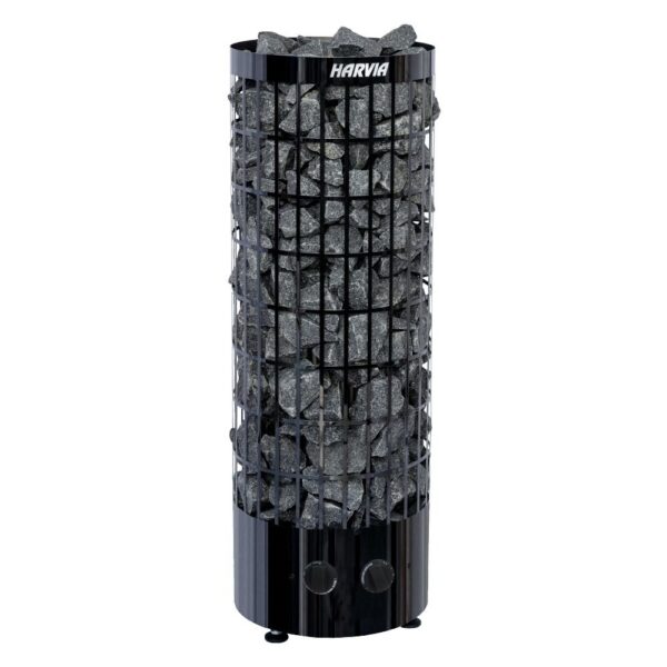 The Harvia PC Electric Sauna Heater in Black Steel.