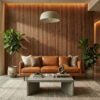 Thermo-modified European Spruce Castellated Cladding – Stripes - Feature Wall