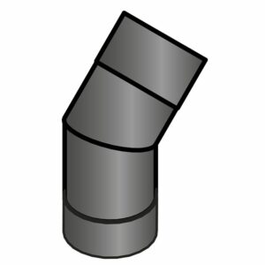 Short 45° Angled Smoke Pipe for select Harvia Wood-fired Heaters