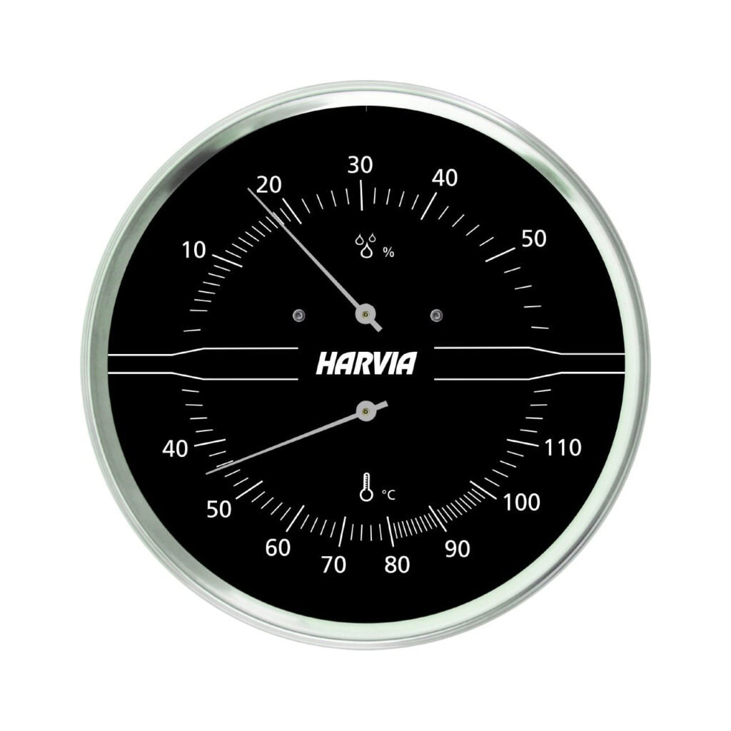 Harvia Thermometer / Hygrometer - Black