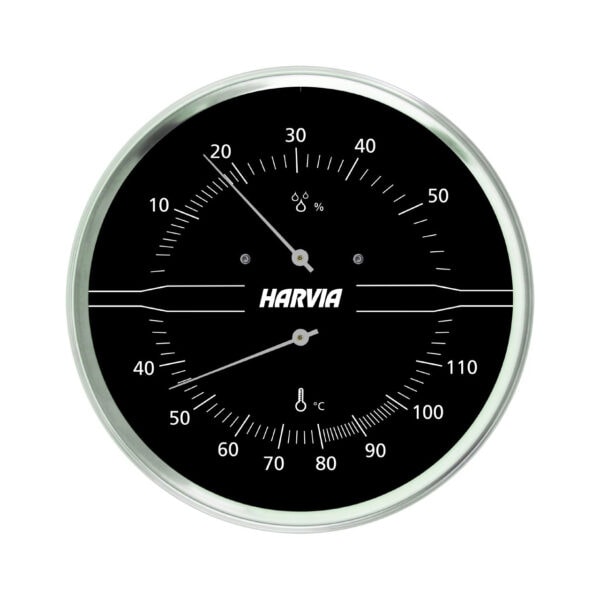 Harvia Thermometer / Hygrometer - Black