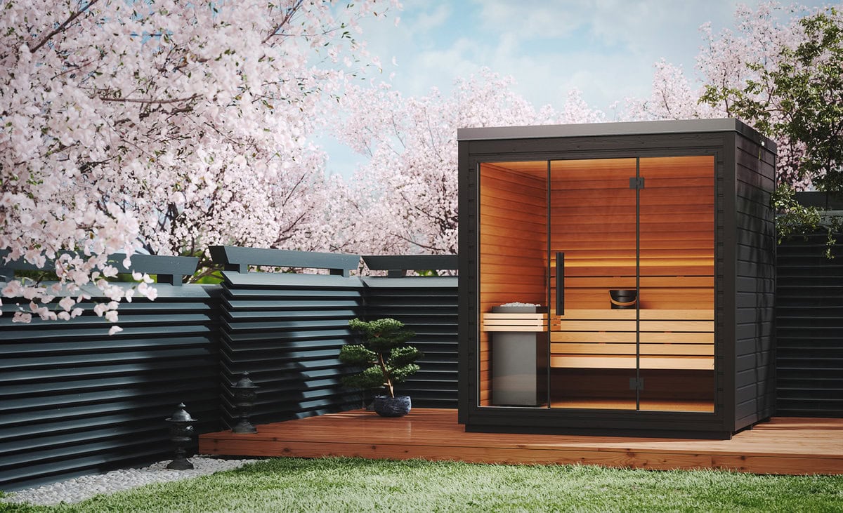 Mira Outdoor Sauna Black by Auroom | SDS Australia Mira Sauna Black