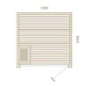 Diagram of the 200 x 200cm Nativa Indoor Sauna.