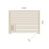 Diagram of the 200 x 150cm Nativa Indoor Sauna.