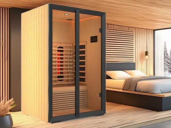 Omni Infrared Sauna in a Bedroom.