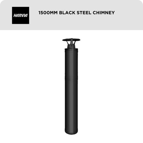 Harvia 1500mm Black Steel Chimney – User Manual