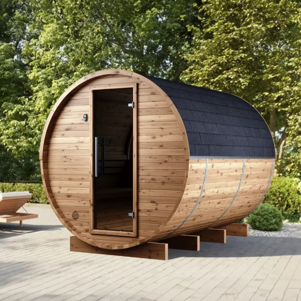 'Natural' Outdoor Thermo Barrel Sauna (Halo)