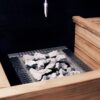 Stones in the Harvia Qube Pro Electric Sauna Heater.