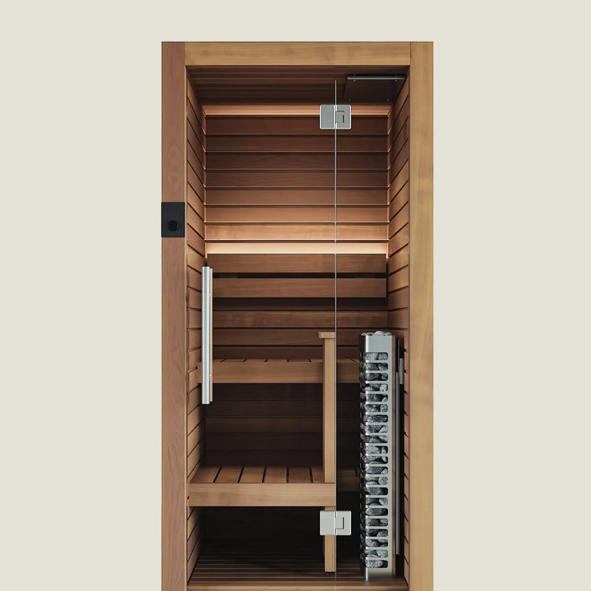 Cala Mini Indoor Sauna with Full Glass Door