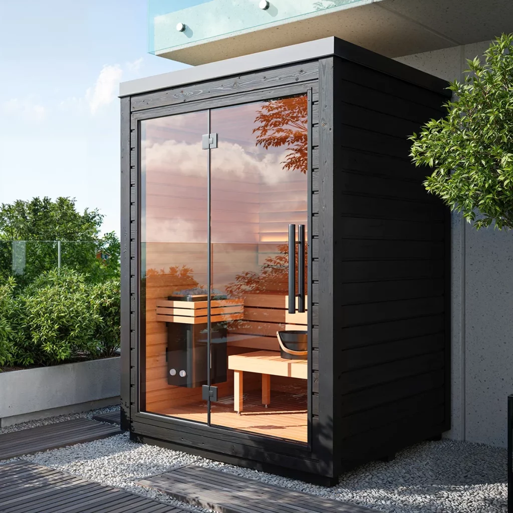 Small Mira Sauna Black 1x1 | SDS Australia SDS Australia