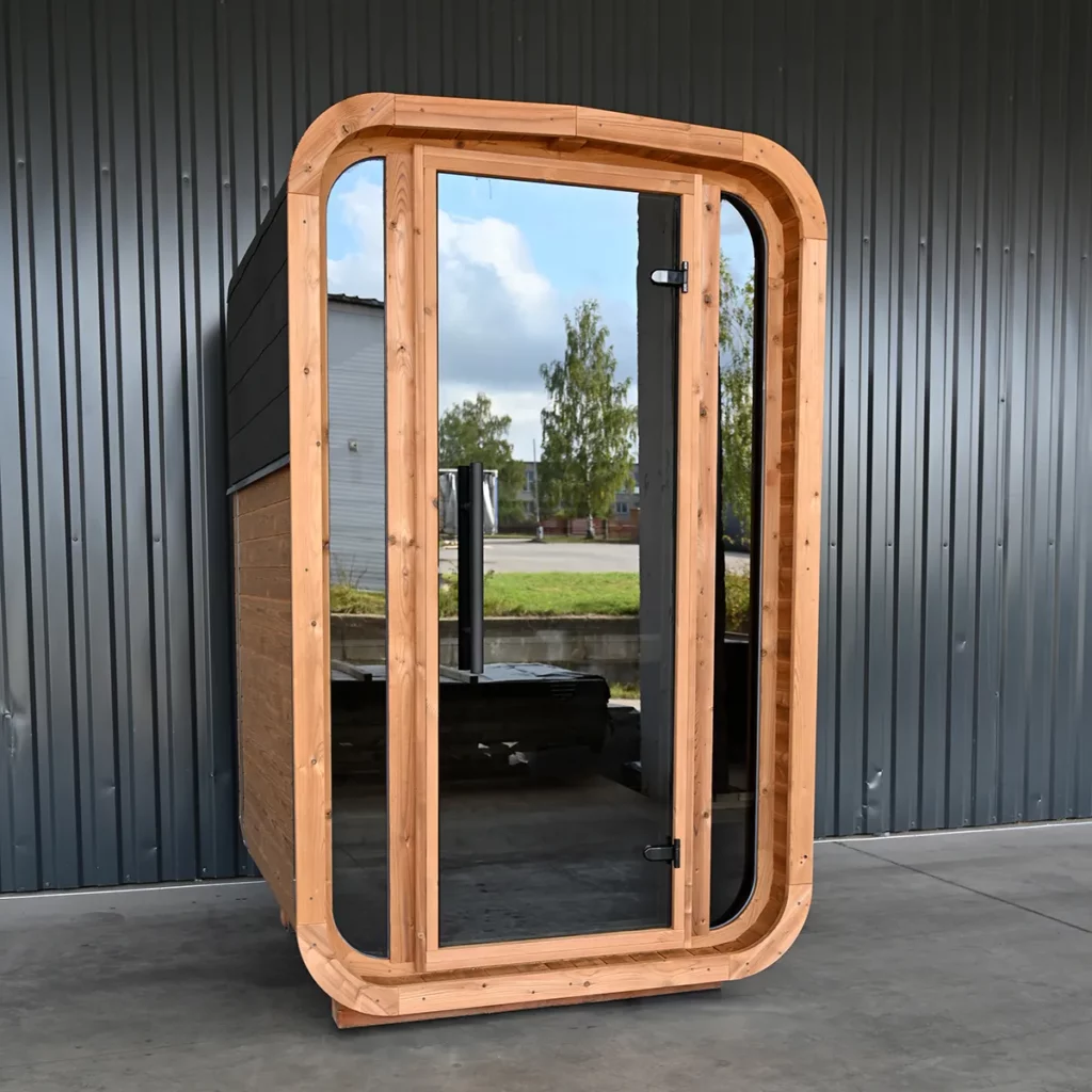 Sola 140 Outdoor Sauna   Panoramic Front Panels