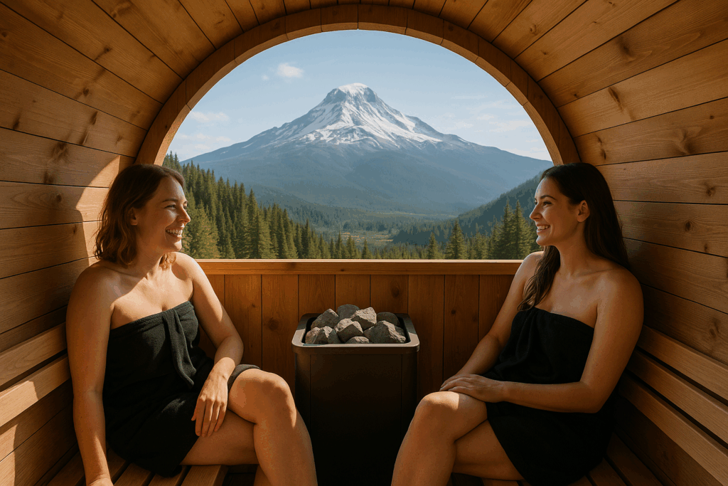 Outdoor Sauna with Mountain View | SDS Australia SDS Australia