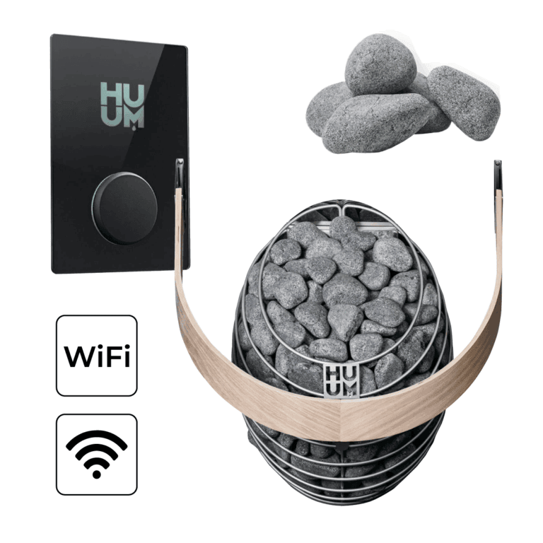 All items in the HUUM Drop Sauna Heater Package.