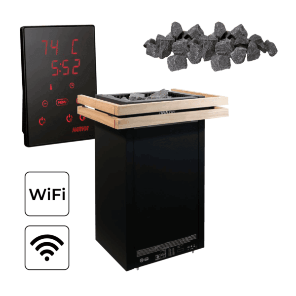 All items in the Harvia Virta Sauna Heater Package.