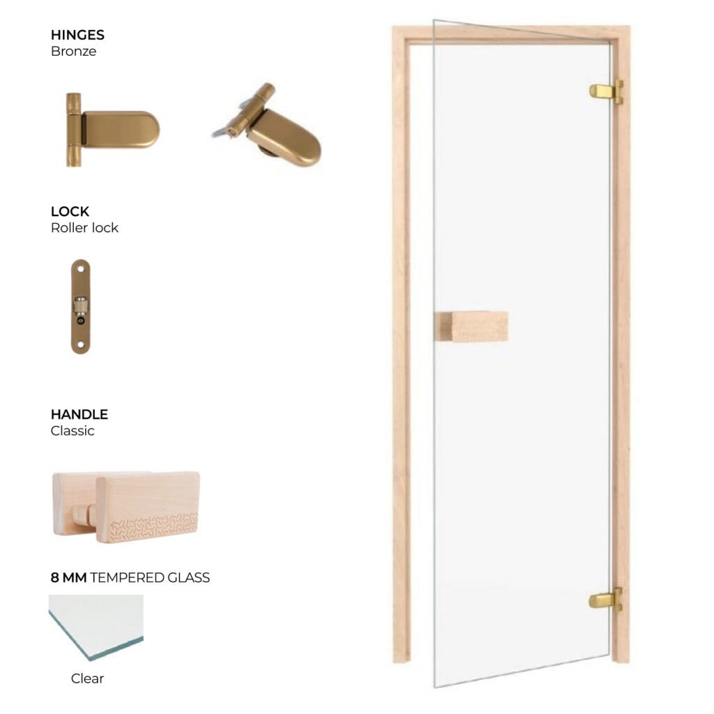 Thermory SaunaClassic clear kit door | SDS Australia SDS Australia