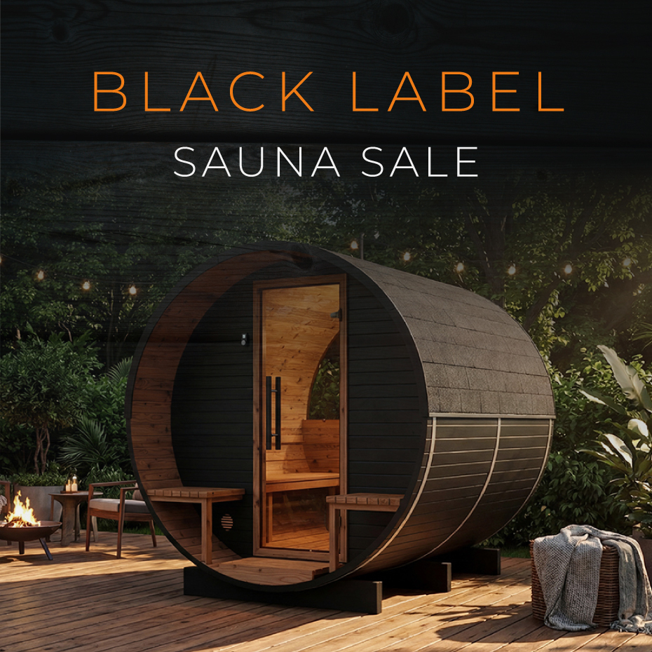 Ad for Black Label Sauna Sale.