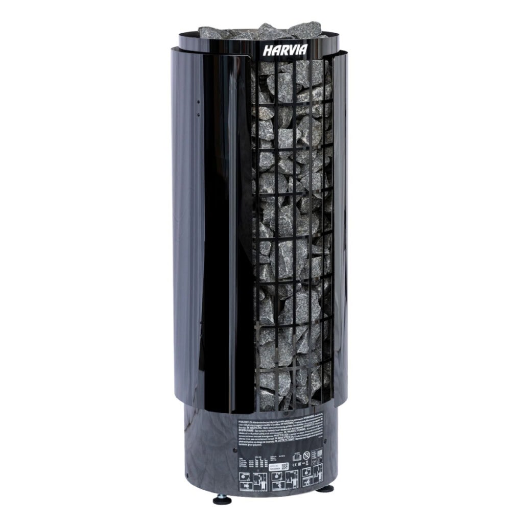 Safety Shield for Harvia Cilindro PC70_90, pictured on the heater itself.