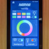 The lighting screen on the Harvia Onyx Infrared Sauna control panel.