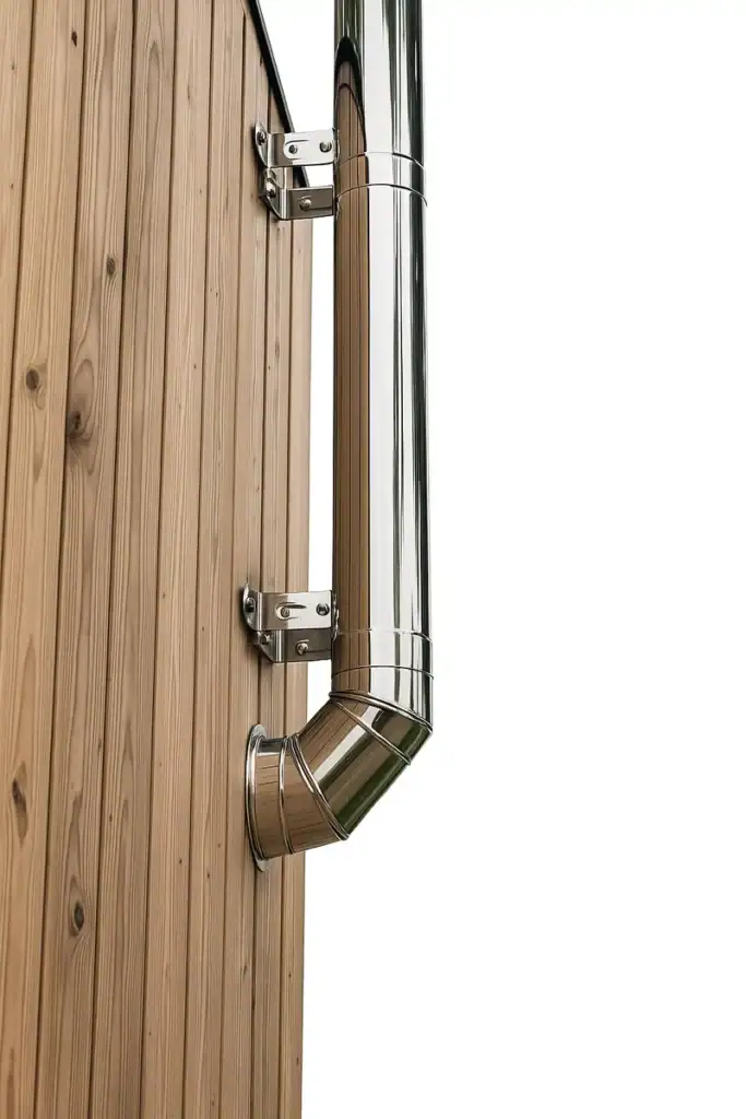 HUUM Rear Connection Chimney Set for Hive Flow Heaters