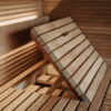 The Elevated Head Rest in the Aera Sauna.