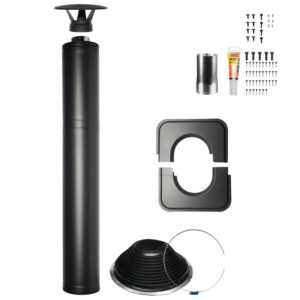 Included features in the Harvia Chimney Set for Barrel Saunas.
