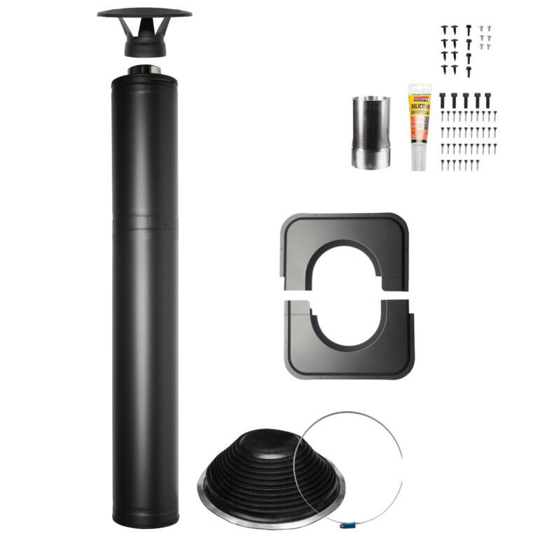 Included features in the Harvia Chimney Set for Barrel Saunas.