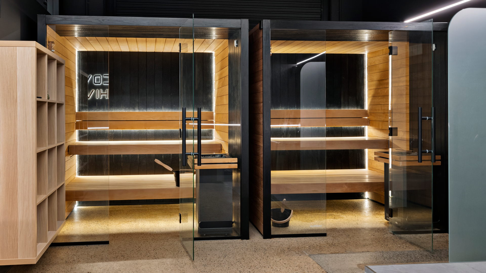 2 Vulcana Saunas at Recovery Hive.