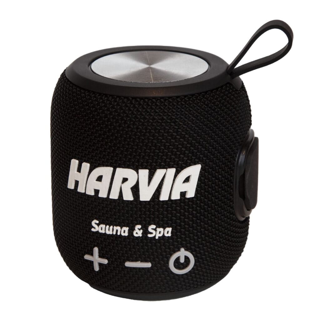 Black Bluetooth Sauna Speaker from Harvia.