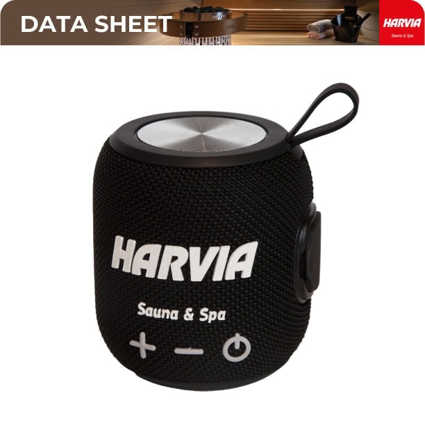 Harvia Black Sauna Speaker - Datasheet