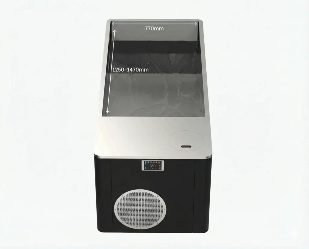 Eira Ice Bath Black - Internal Tub Dimensions