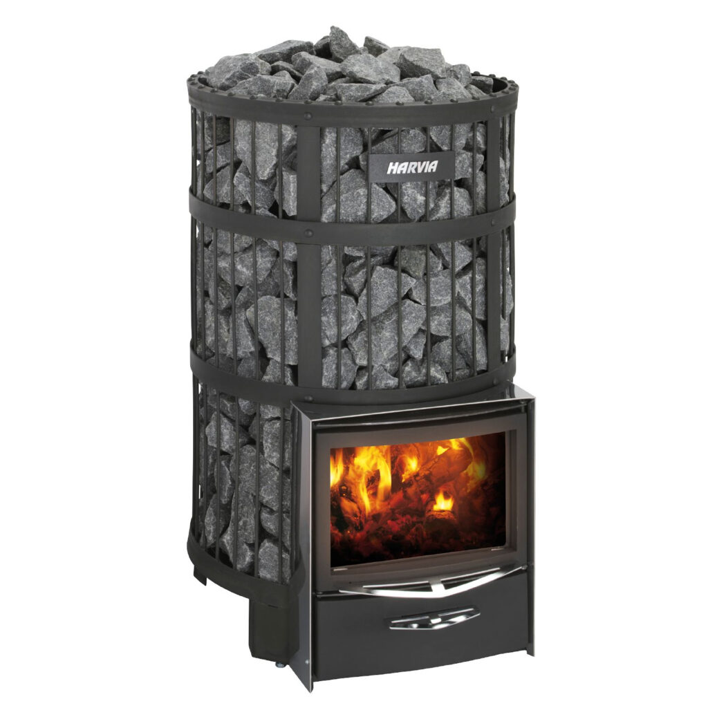 The Harvia Legend 300 Wood-fired Sauna Heater.