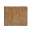 Four vertical brown wooden planks aligned side by side against a white background, showing wood grain and small knots.