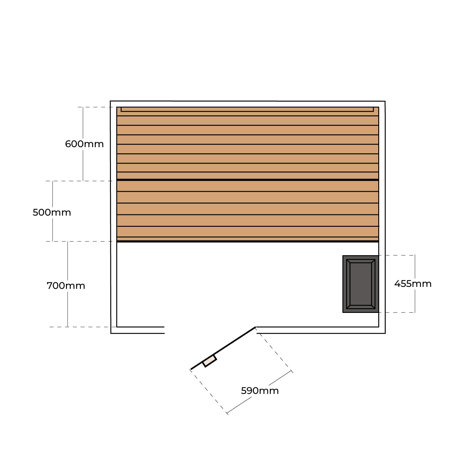 DIY Kit MediumMedium DIY Sauna Kit floor plan drawing копия | SDS Australia SDS Australia