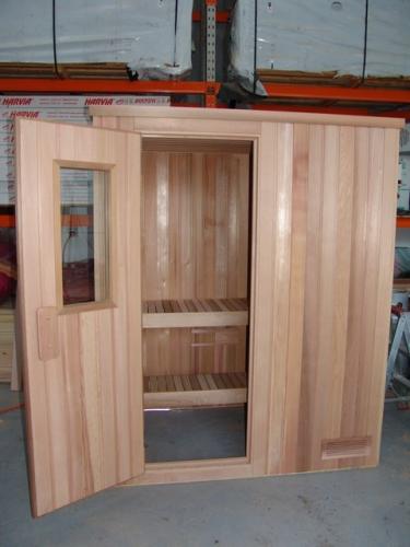 mini-Custom design sauna from WR Cedar 1.6 x 1.04m 013 0